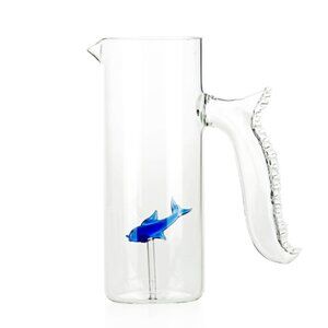 Casarialto Little Blue Fish Pitcher Handemade In Italy